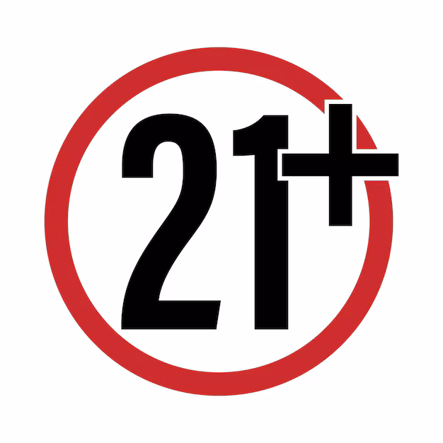 legal minimum age restriction 21+